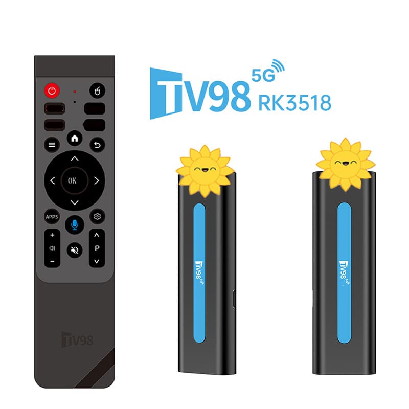 TV98 RK3518 Mini TV Box Real Android 14 Network Player 5G WiFi Home TV Box