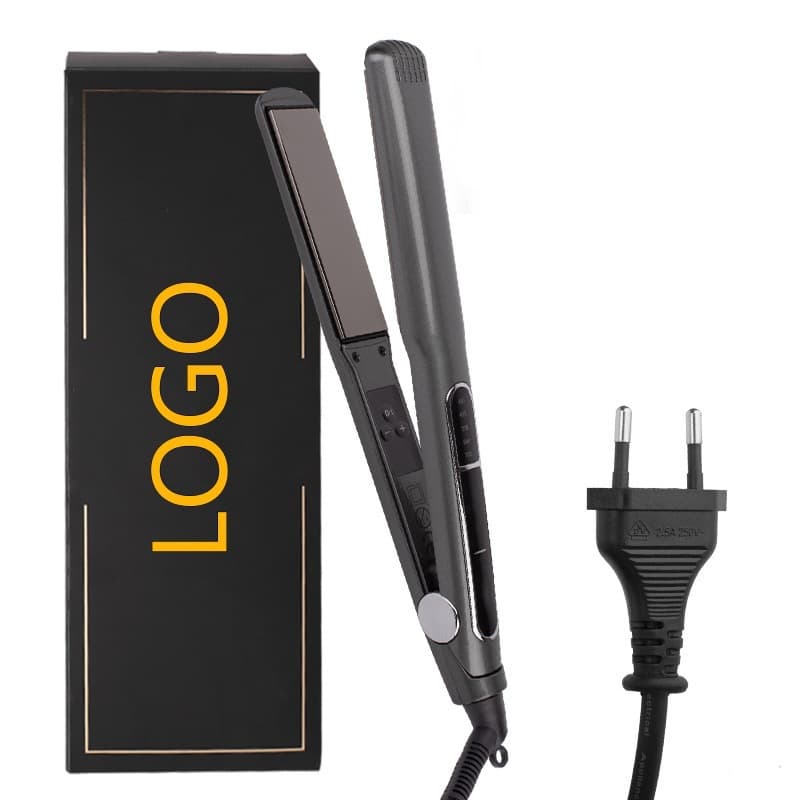Cross-border Hot Selling Hair Straightener High Temperature Negative Ion Digital Display Straightener Curling and Straightening 2-in-1 Volumizing Curling Iron Hair Care