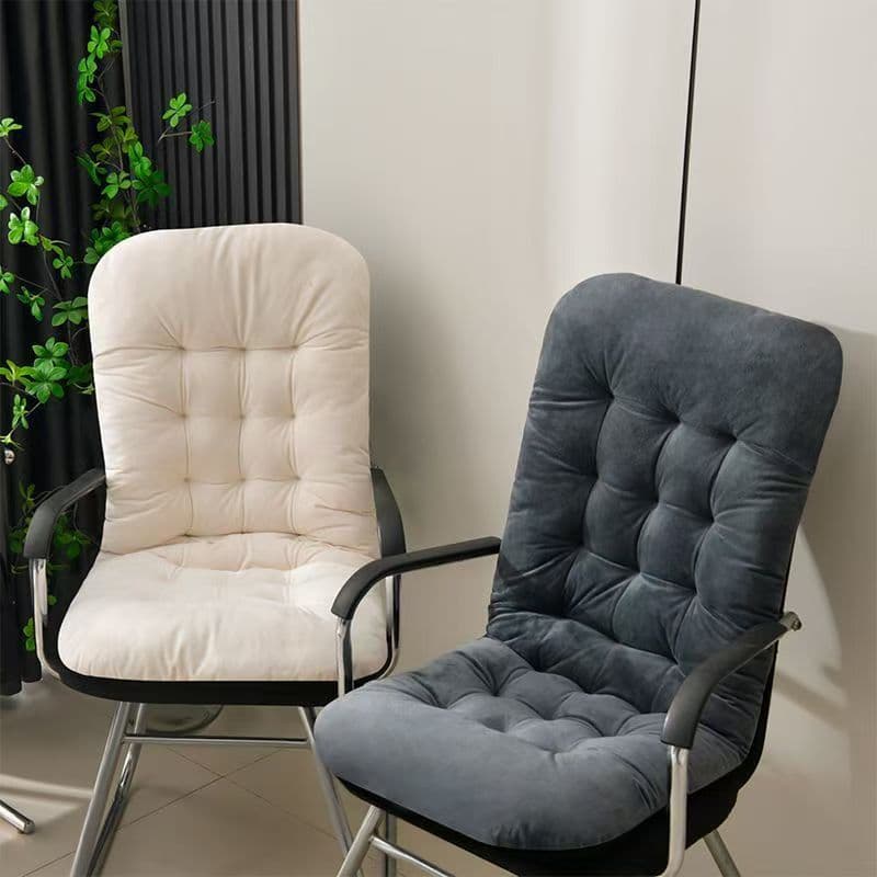 Cross-Border Hot Selling Ultra-Soft Velvet Bench Cushion Office Seat Cushion Autumn and Winter Backrest Integrated Thickened Padded Cushion for Lounge Chair and Rocking Chair