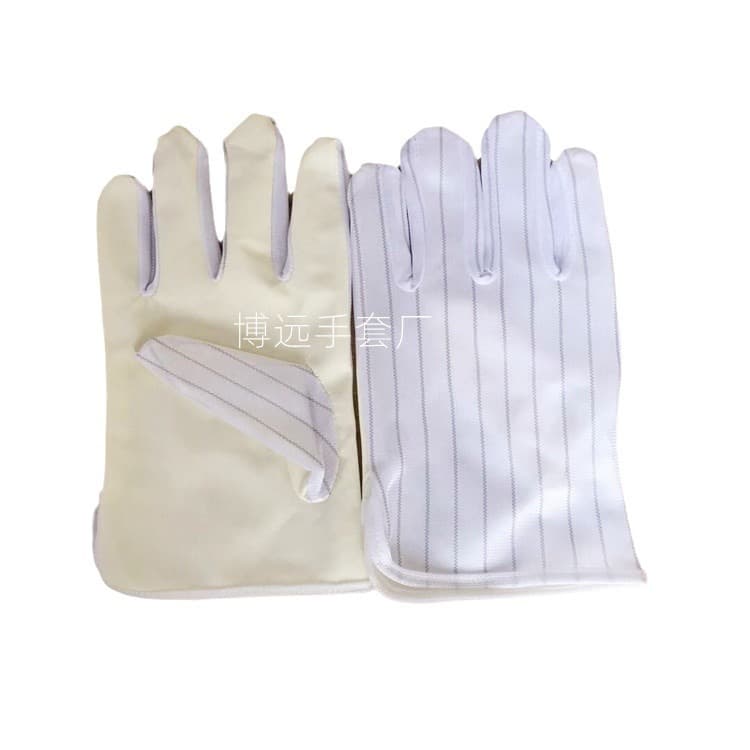 Factory wholesale yellow PU anti-static gloves, anti-static striped PU gloves, PU palm-coated non-slip gloves for electronics factories