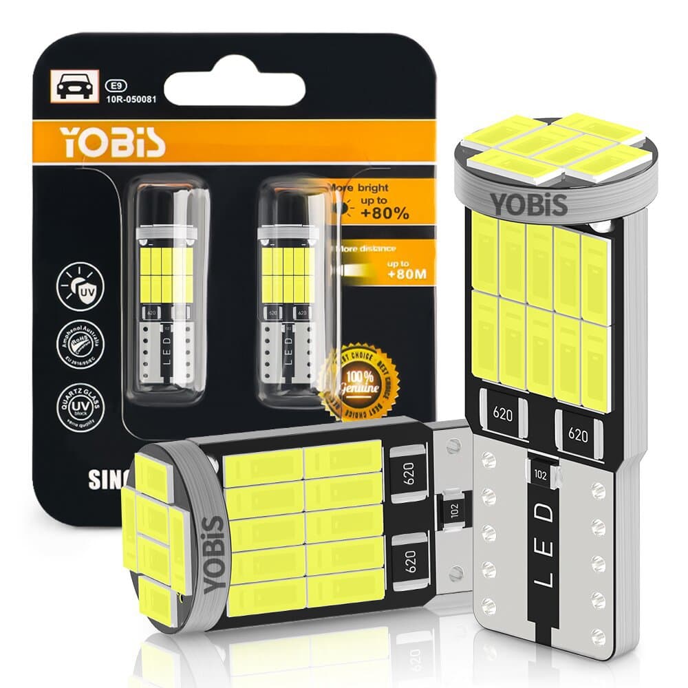 Youbisi Car LED Width Light T10 4014 26SMD Decoding High Brightness W5W Reading Light License Plate Light