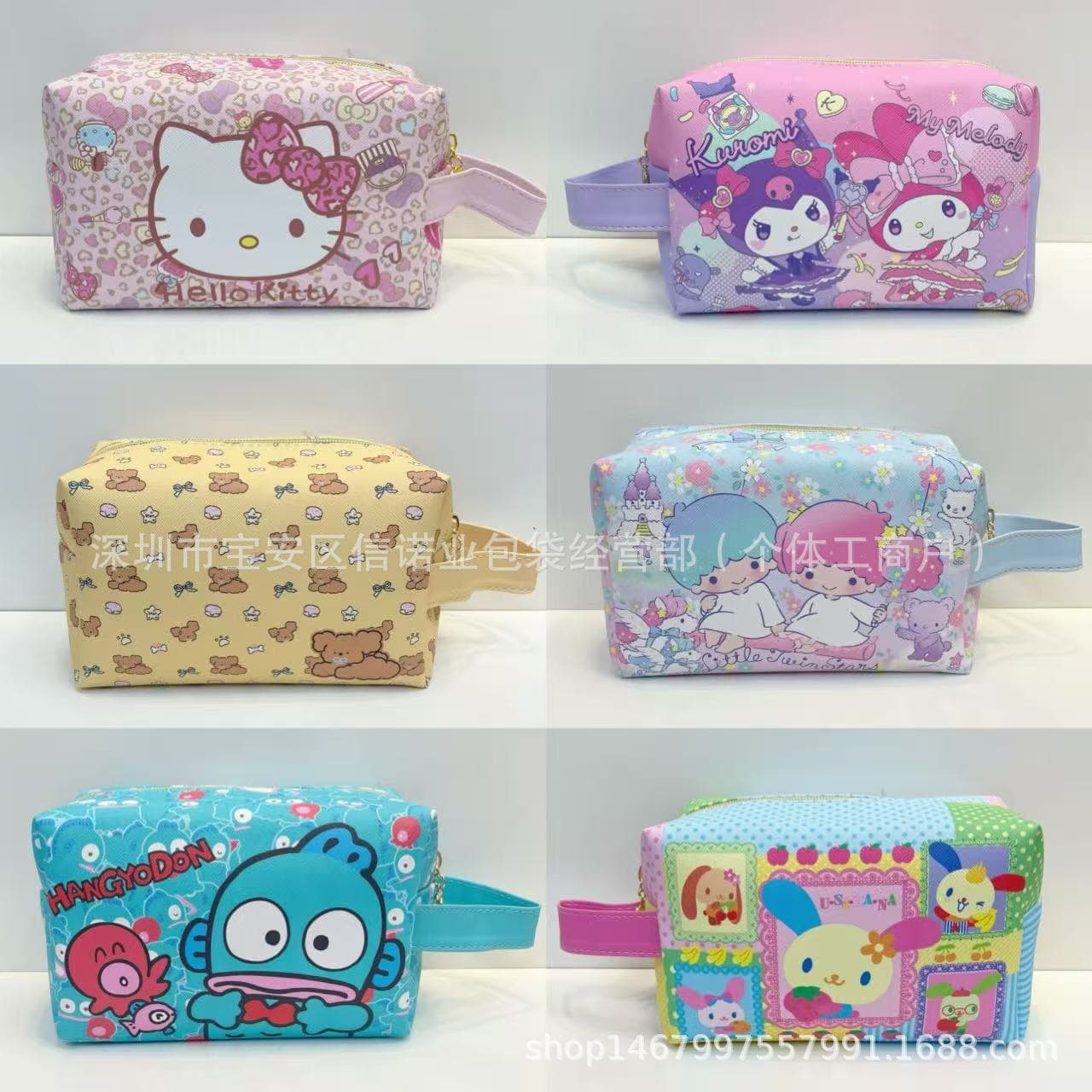 Cute portable three-dimensional cosmetic bag, portable cosmetic storage, large capacity travel bag, pu portable waterproof bag