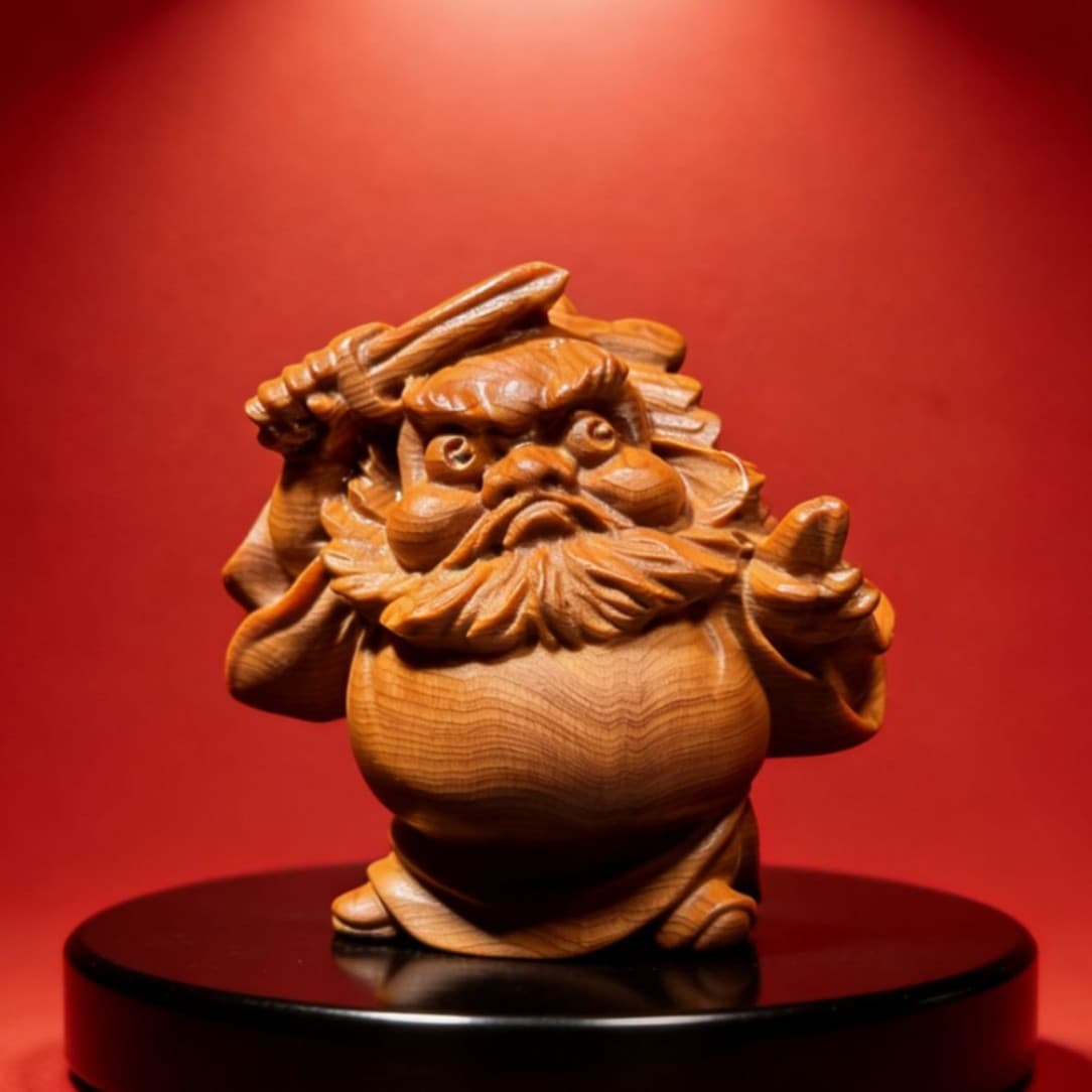 Aged Thuja Wood Carving Saiyan Son Goku Wooden Handicraft Ornament Wooden Hand Piece Wenwan Gift