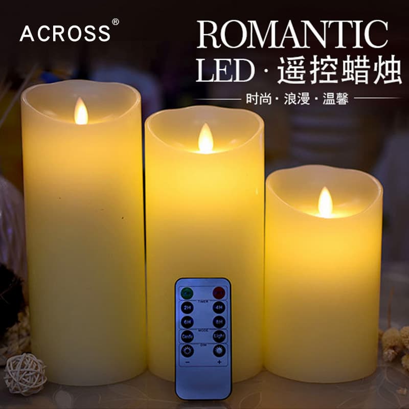led electronic candle light large diameter oblique mouth swing simulated paraffin fake candle wedding romantic confession street light