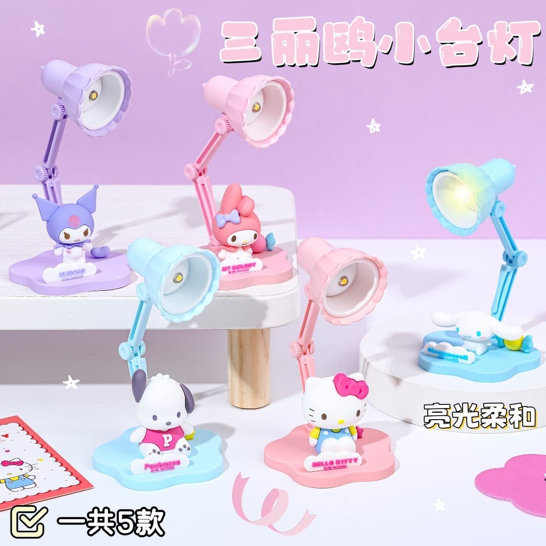 Sanrio Family Series Mini Table Lamp Cute Creative Eye-care Warm Light Desktop Small Bedside Lamp
