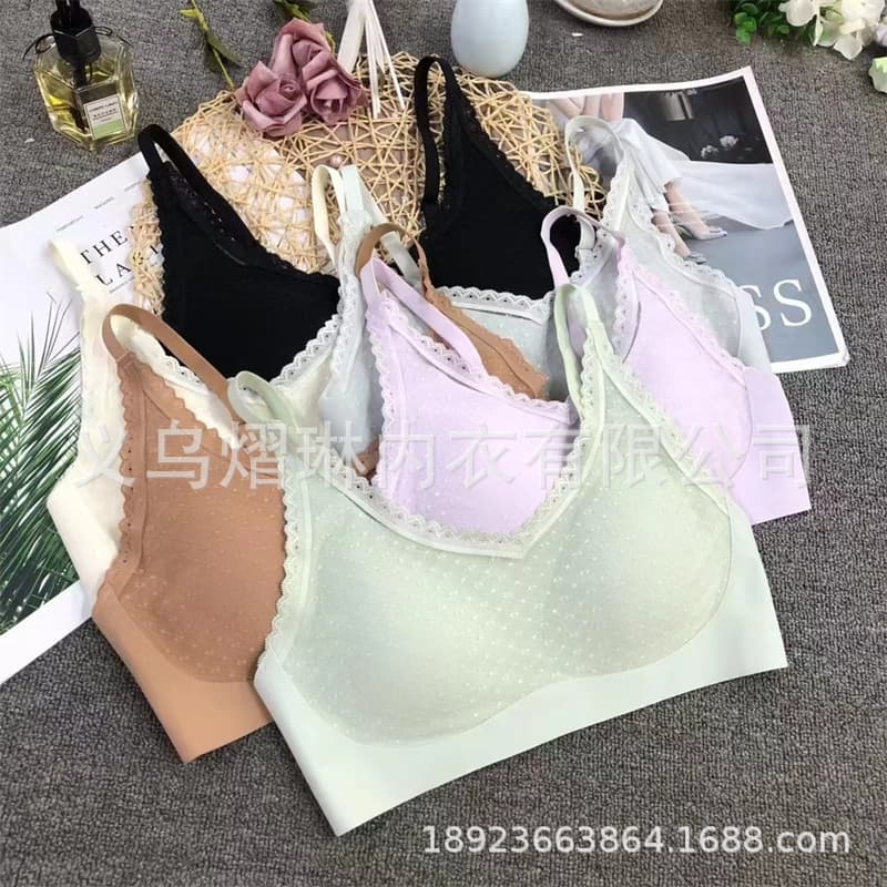 Brand Export Fixed One-Piece Cup Latex Bra Comfortable Seamless Wire-Free Women's Cuban Brazilian