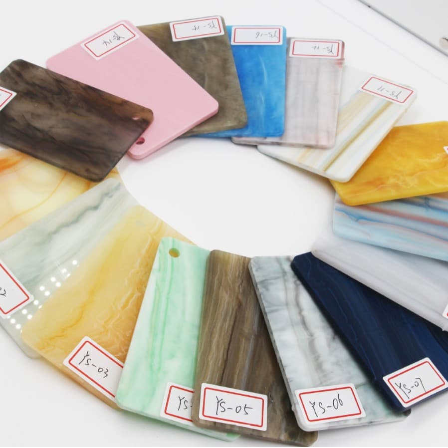 New high-value marble plate series acrylic pearlescent plate colored organic glass acrylic translucent marble pattern