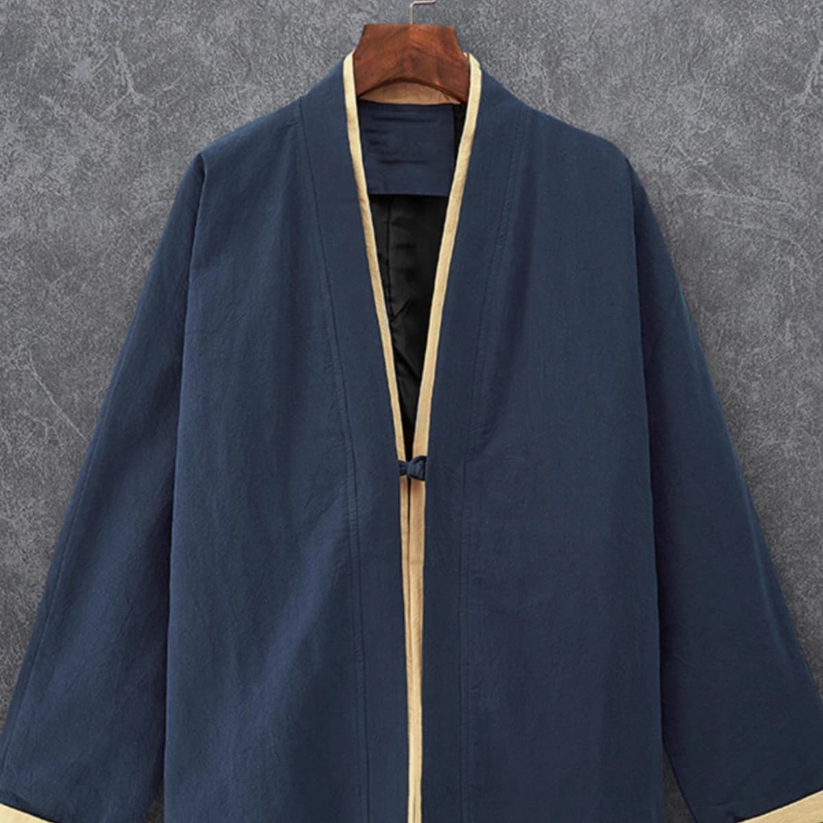 Picture of autumn Chinese style men's tea clothes Chinese style improved Zen clothes Hanfu retro coats Taoist robes men's loose laymen's clothes