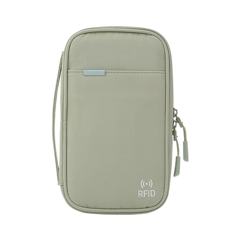 Taslon Anti-Theft RFID Blocking Card Wallet Multi-Function Passport Holder Portable Business Organizer Waterproof Document Wallet