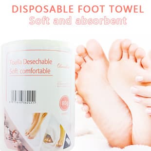Best-selling Cross-border Disposable Foot Wipe Foot Bath Foot Therapy Wood Pulp Cotton Foot Cloth Beauty Salon Foot Wash Enlarged Thick Towel