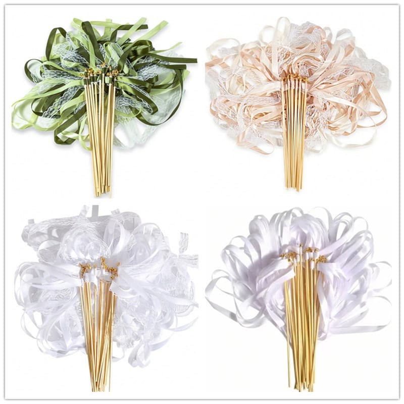 Direct from Manufacturer: Colorful Ribbon Fairy Wands, Magic Wands, and Streamer Decorations for European and American Weddings and Parties