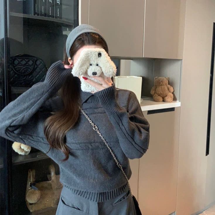 Korean-style turtleneck long-sleeve cable knit sweater, new autumn and winter slim-fit inner layering pullover top