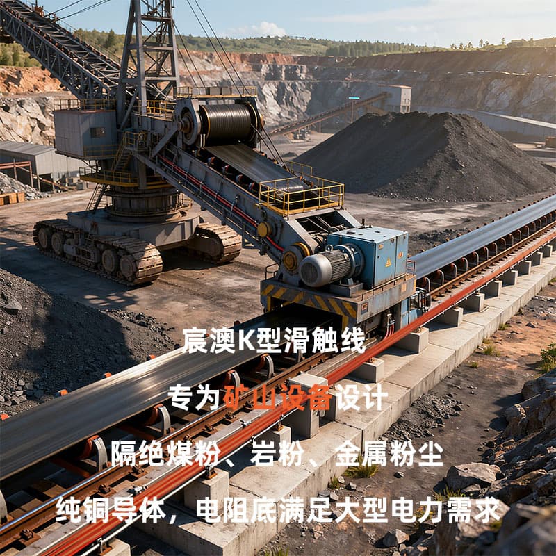 K-type conductor rail for mining mobile equipment, dustproof, high-low temperature resistant, ensuring stable power supply during continuous operation