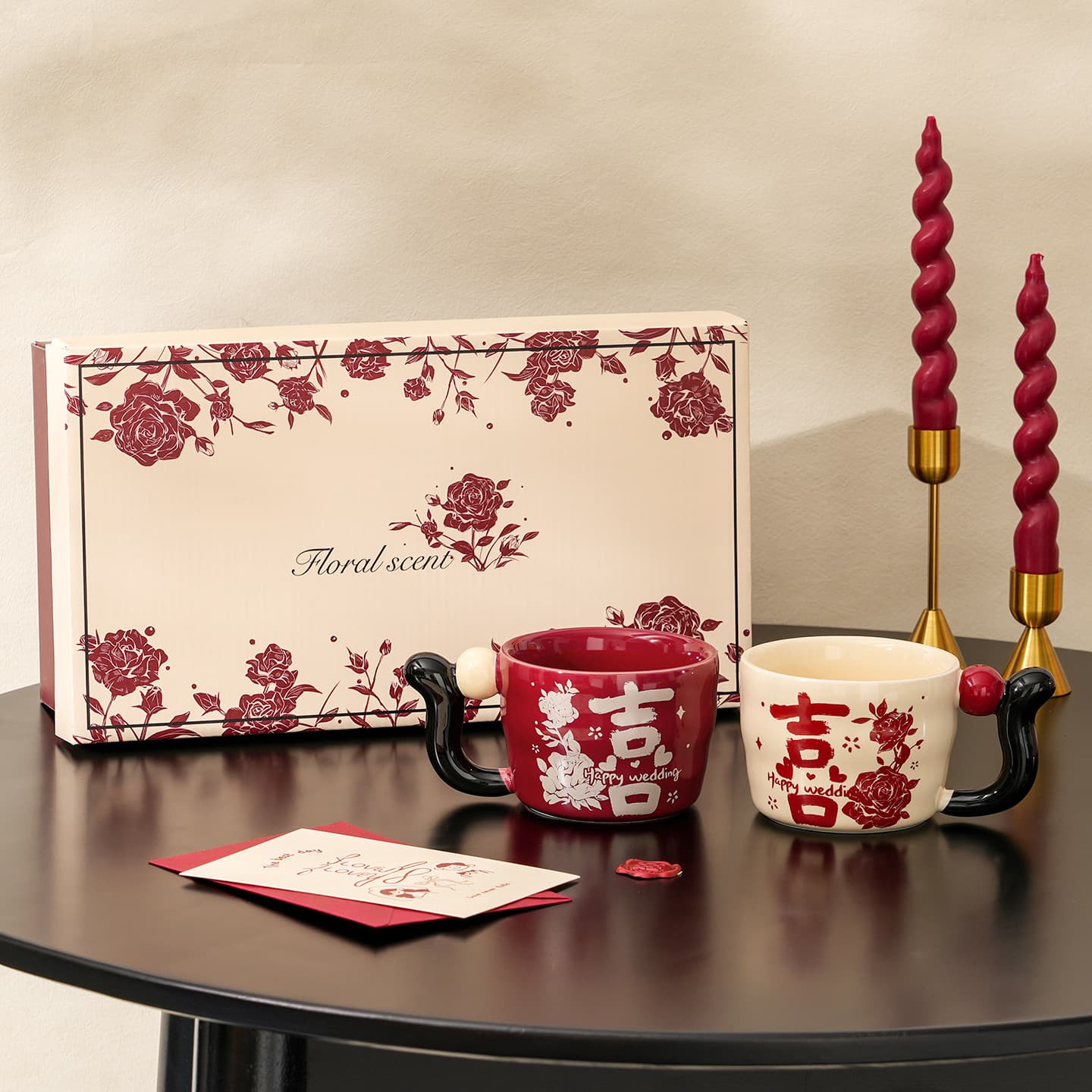 Couple Cup Set, Gift for Best Friend Wedding, Coffee Cup Ceramic Mug, Souvenir Water Cup, Wholesale High Appearance