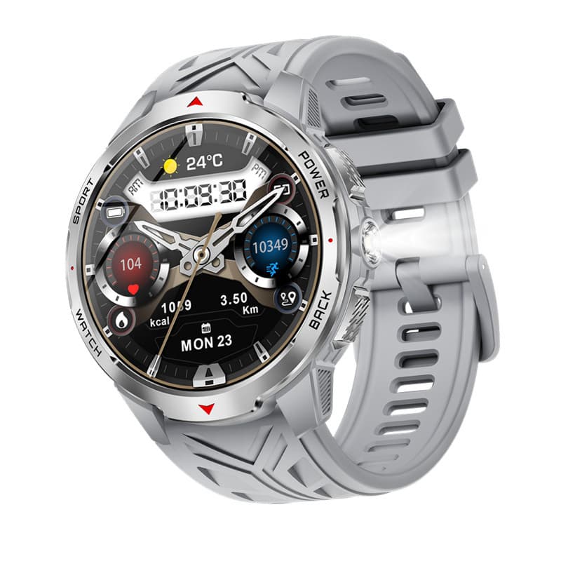Cross-border KT88 Rugged Sports Smart Watch 3ATM Waterproof Large Battery with LED Light Sleep Compass