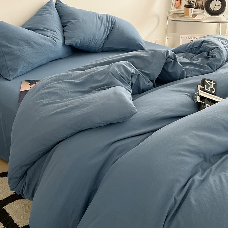 100% Cotton Single Quilt Cover Xinjiang Long-Staple Cotton Accessible Luxury Pure Color Quilt Cover Combed Cotton Single and Double Dormitory Quilt Cover