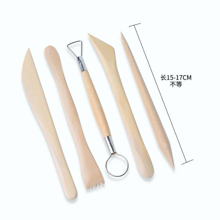 5-Piece Clay Sculpture Set, Handmade DIY Plastic Pottery Knife, Soft Clay Sculpting Knife, Clay Tools, Five-Piece Set for Shaping