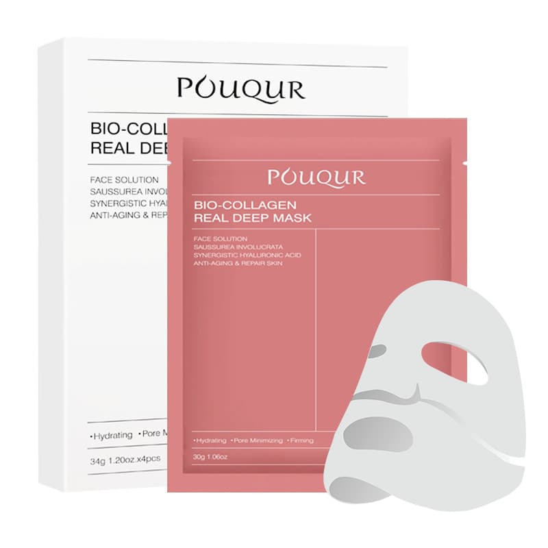 Gelianna Revitalizing Collagen Mask, Split-Type, White-to-Transparent, Firming and Anti-Wrinkle Mask