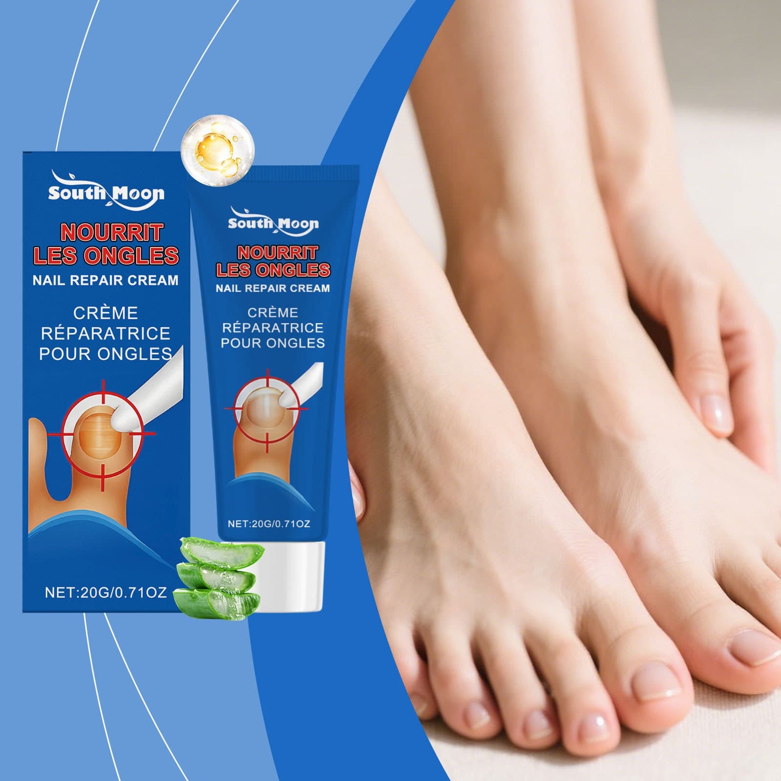 South Moon Nail Care Cream Daily Gentle Nourishing Cream for Softening the Nail Surface and Caring for the Skin Around the Nails