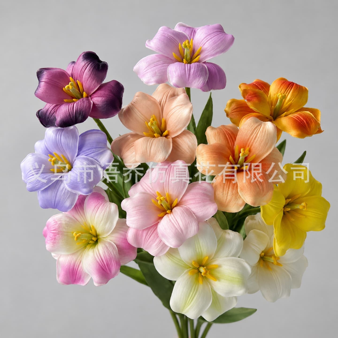 Brownie Artificial Flowers Fake Flowers Scene Decoration Bouquet DIY Materials Smiling Tulip
