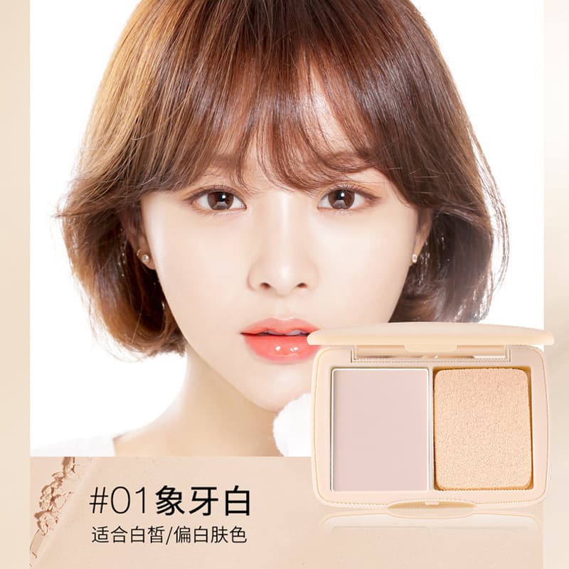 Setting Powder Compact Long-lasting Oil-control Concealing Waterproof Non-smudge Touch-up Dry Loose Powder Cushion Foundation Genuine Cosmetics