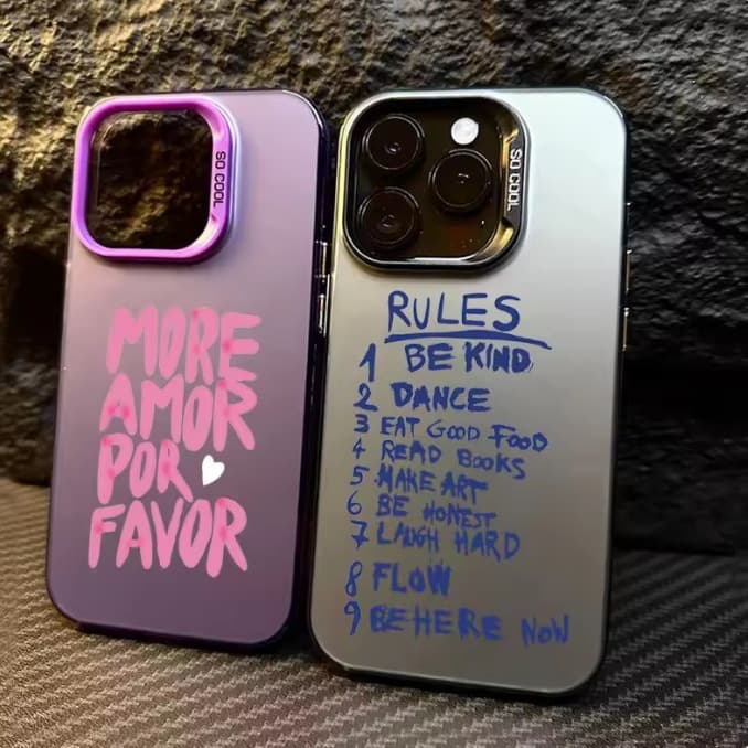 Cross-border popular letter English suitable for Apple 16 promax mobile phone case niche high-end 15 foreign trade protective cover