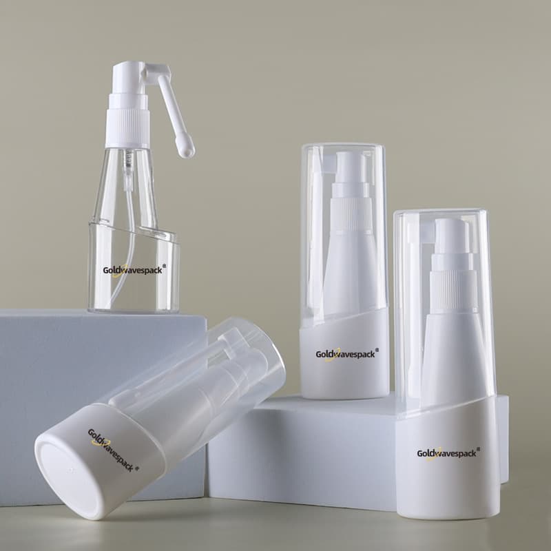 Customized 30ml plastic spray bottle, detergent bottle, elephant trunk spray bottle, rocker-style fine mist plastic bottle, food-grade packaging material