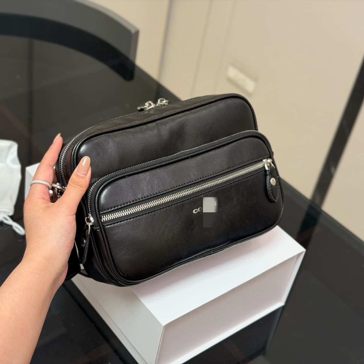 2026 New Men's Crossbody Bag Fashion Horizontal Style Simple Sling Bag Foreign Trade Trendy Men's Bag Wholesale