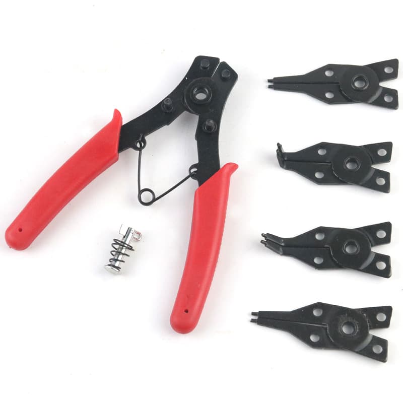 4-in-1 Snap Ring Pliers, Hardware Tools, Industrial-Grade Spring Pliers, Mechanical Maintenance, Labor-Saving and Durable, Suitable for Multiple Specifications