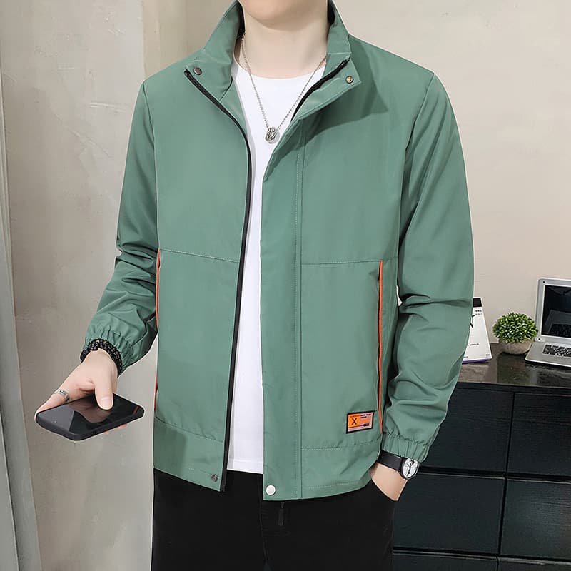 Casual Jacket Men 2023 New Spring Autumn Outerwear Thin Youth Fashion Jacket Stand Collar Top Fall