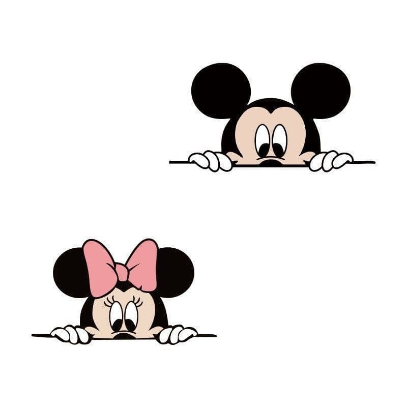 Mickey Mouse Mickey Minnie cute car stickers cover scratches and cover cartoon personalized car stickers creative waterproof stickers