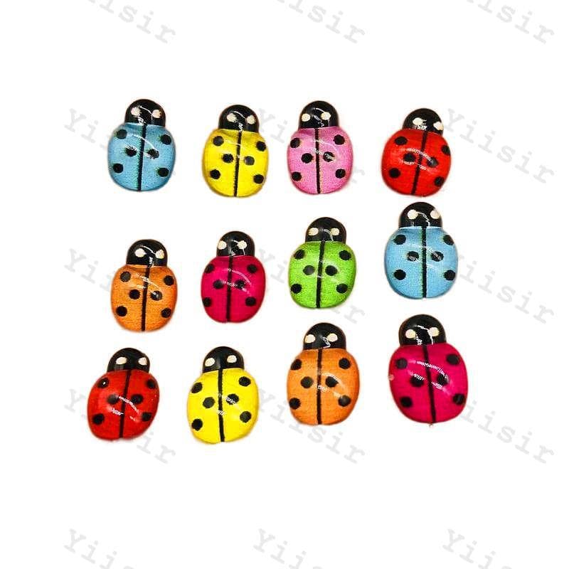 Beetle Seven-Star Ladybug Acrylic Ladybug Resin Crafts Accessories Potted Plant Desktop Ornaments Bathroom Mirror Decoration