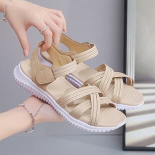 Amazon 2026 Summer New Export Fashion Women's Sandals, Lightweight Breathable Sports Style Velcro Sandals for Women