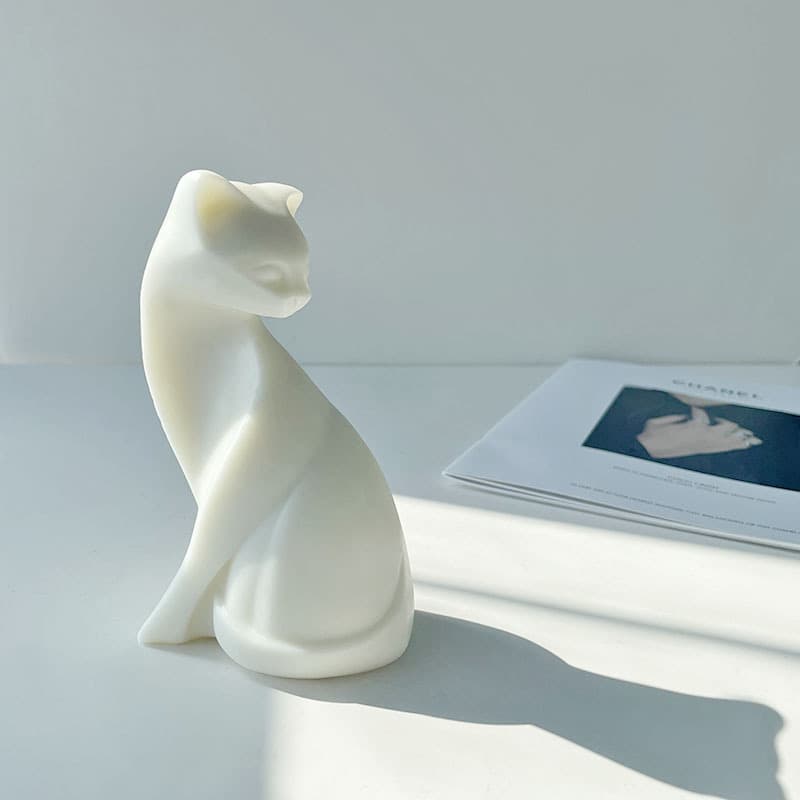Jiahuimei Kitten Shape Candle Silicone Mold DIY Cat Handmade Soap Expansion Stone Hand Gift Mold
