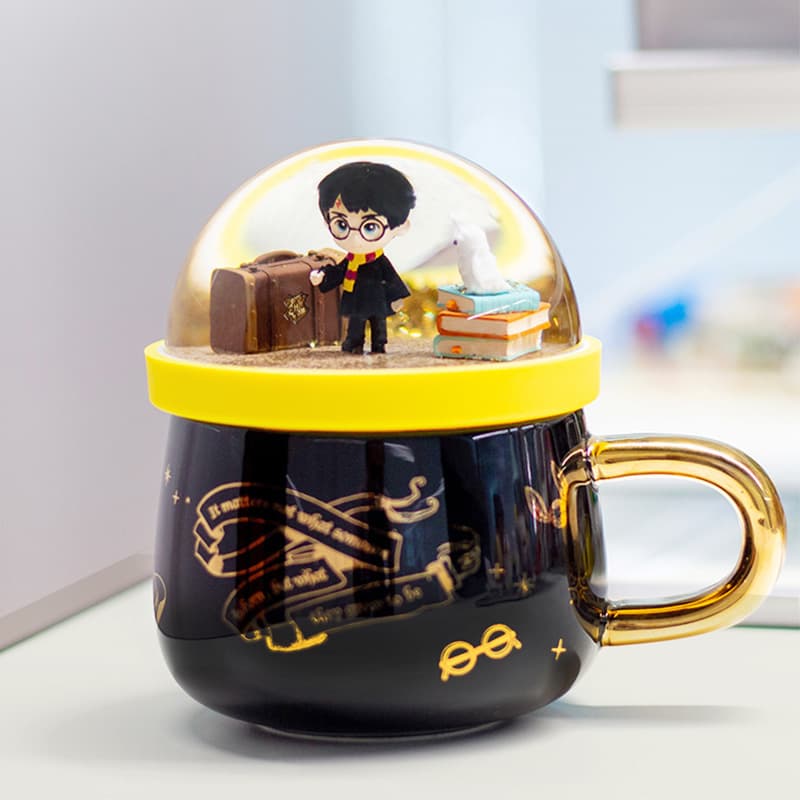 Harry Potter Miniature Landscape Ceramic Cup Crystal Ball Couple Cup Souvenir New Year Birthday Gift Creative Mug