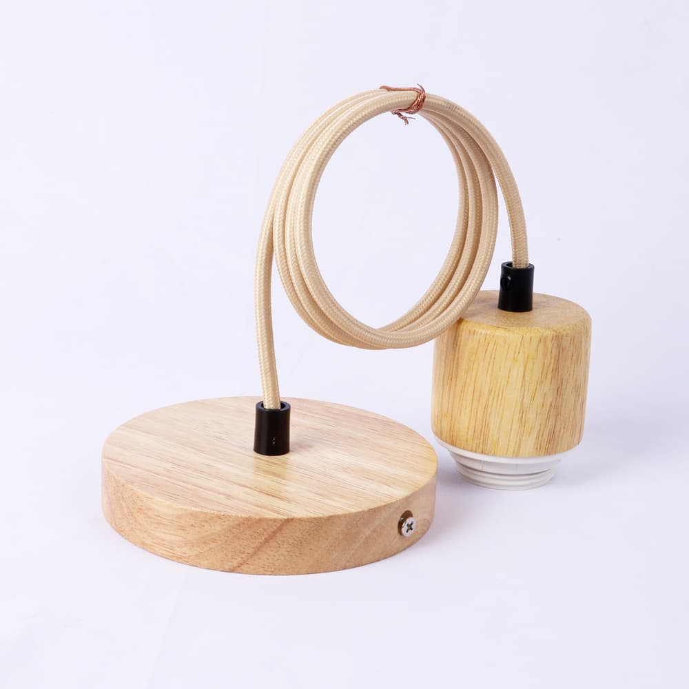 Minimalist Modern Chandelier, Nordic Cross-border Creative Solid Wood Restaurant Hotel Bar Wooden Pendant Light, Single Head Pendant Fixture