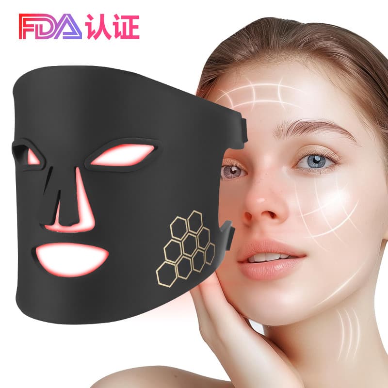 Cross-border beauty mask photon rejuvenation device, LED red light mask beauty instrument, large panel light silicone light therapy facial mask device.