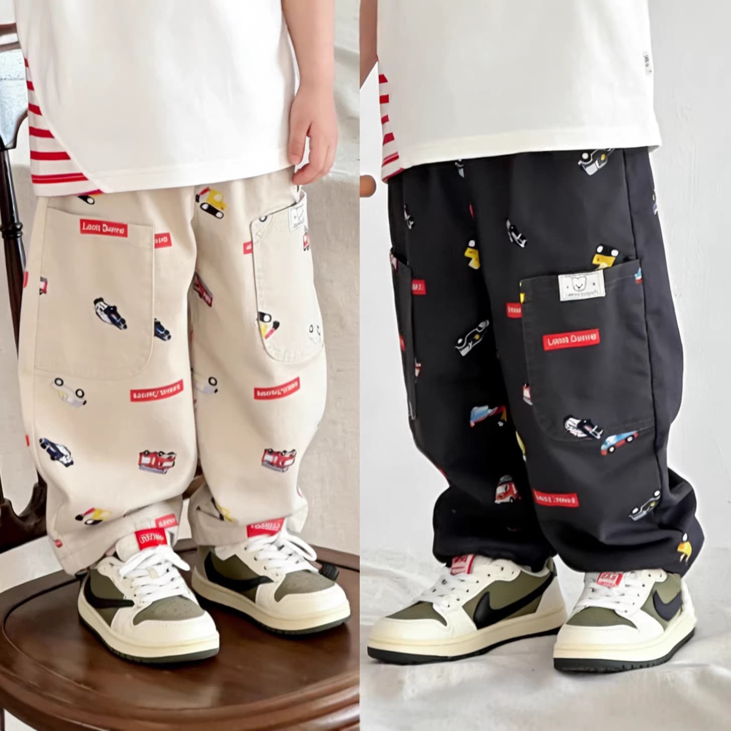 Children's Pants 2026 Fall New Arrival Mid-Child Autumn Stock Woven Boys' Pants Full-Print Children's Pants