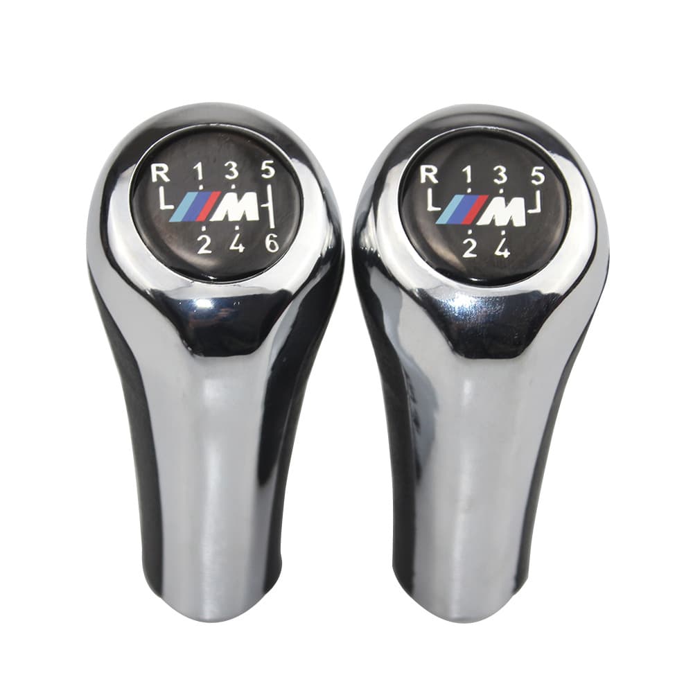 Chrome Shift Knob Gear Stick Handle Replacement for BMW Manual Transmission Cars