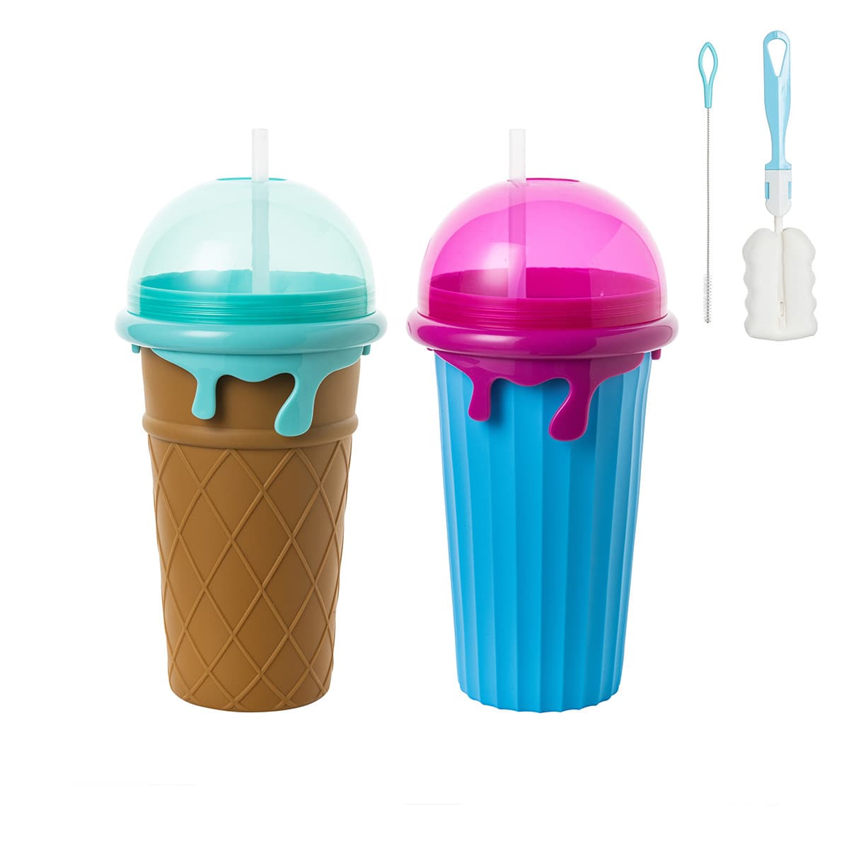 Magic Slushy Maker Cup for Children DIY Ice Cream Making Double Layered Cold Beverage Preservation Modern Simple Design Home Use