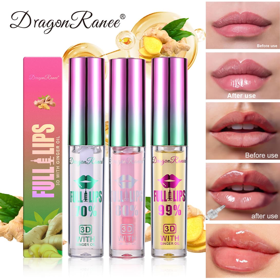 Cross-border ginger pepper lip plumper lip care essence thick lip three-dimensional rich lip oil lip gloss