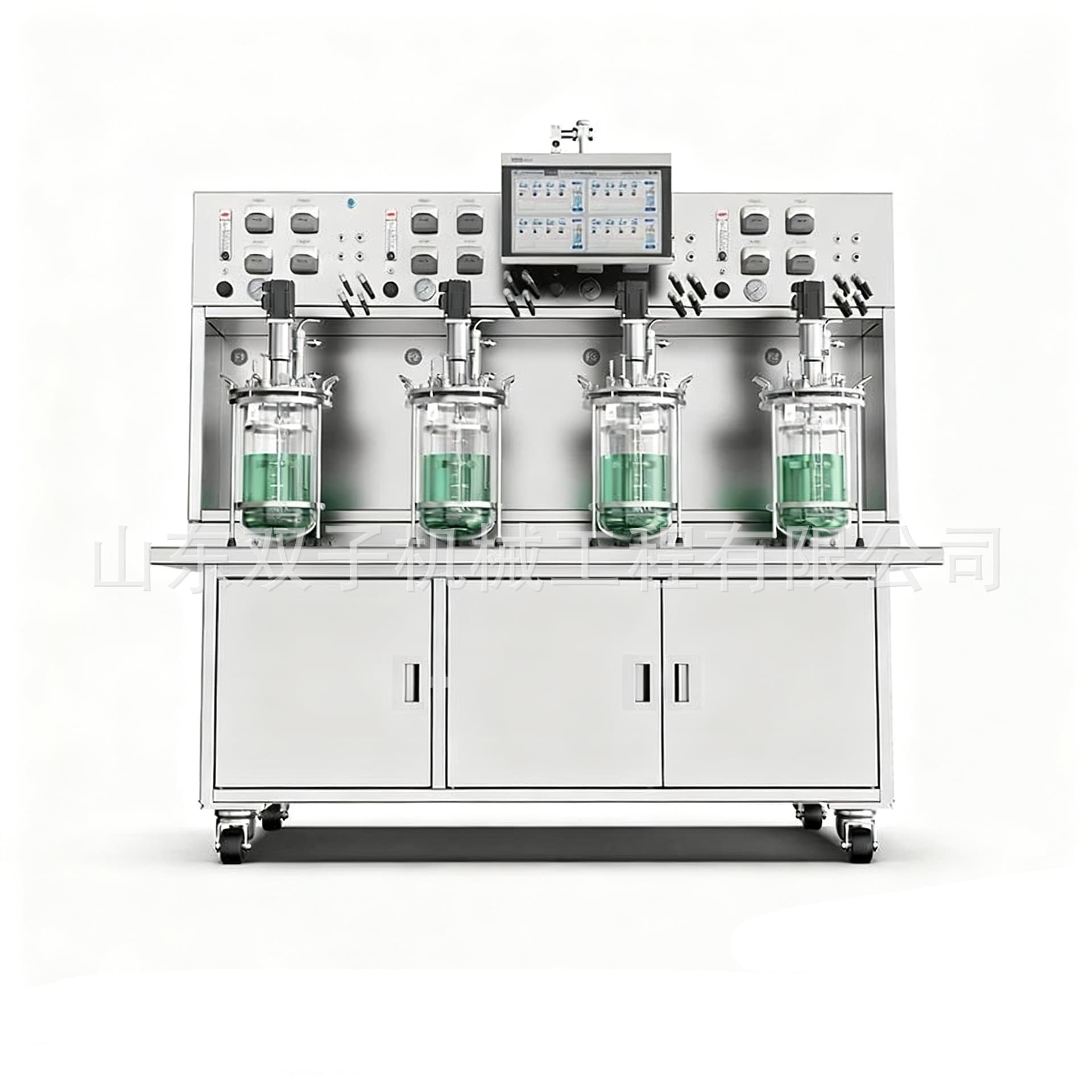 Microbial Culture Tank, Laboratory Multi-parallel Glass Fermentation Tank, Small Automatic Stainless Steel Fermentation Tank