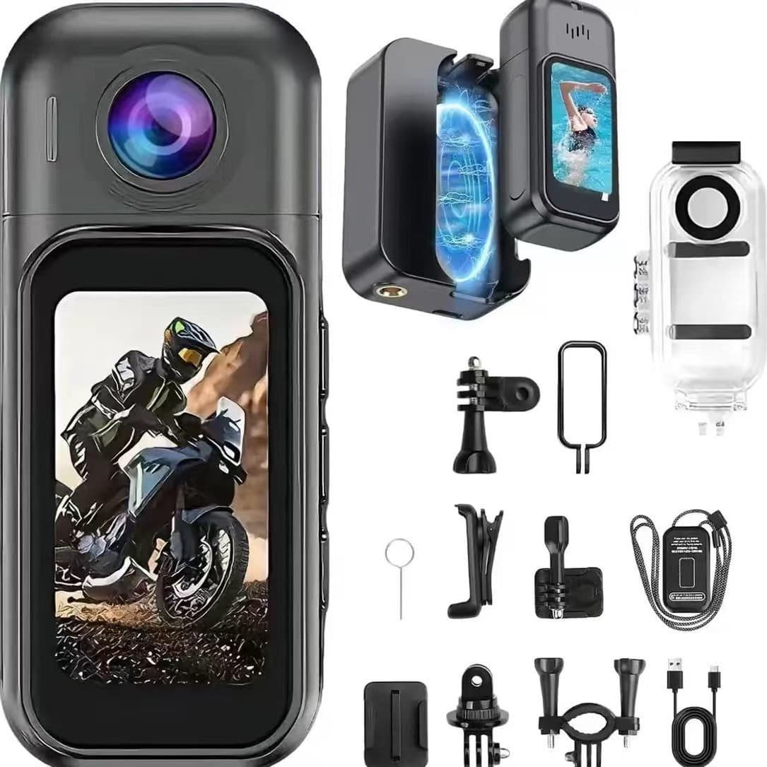 Cross-border 4K HD 1.47-inch Touch Screen Thumb Camera Motorcycle Dash Cam Magnetic Action Pocket Camera