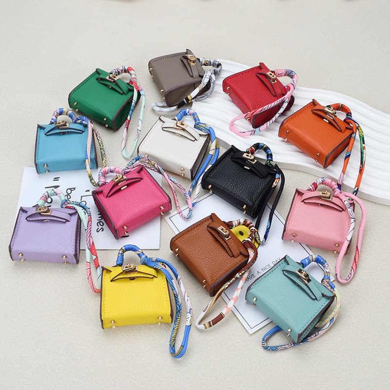 Cross-border Kelly Vertical Bag Charm Cute Mini Platinum Bag Pendant Earphone Storage Bag Women's Creative Car Key