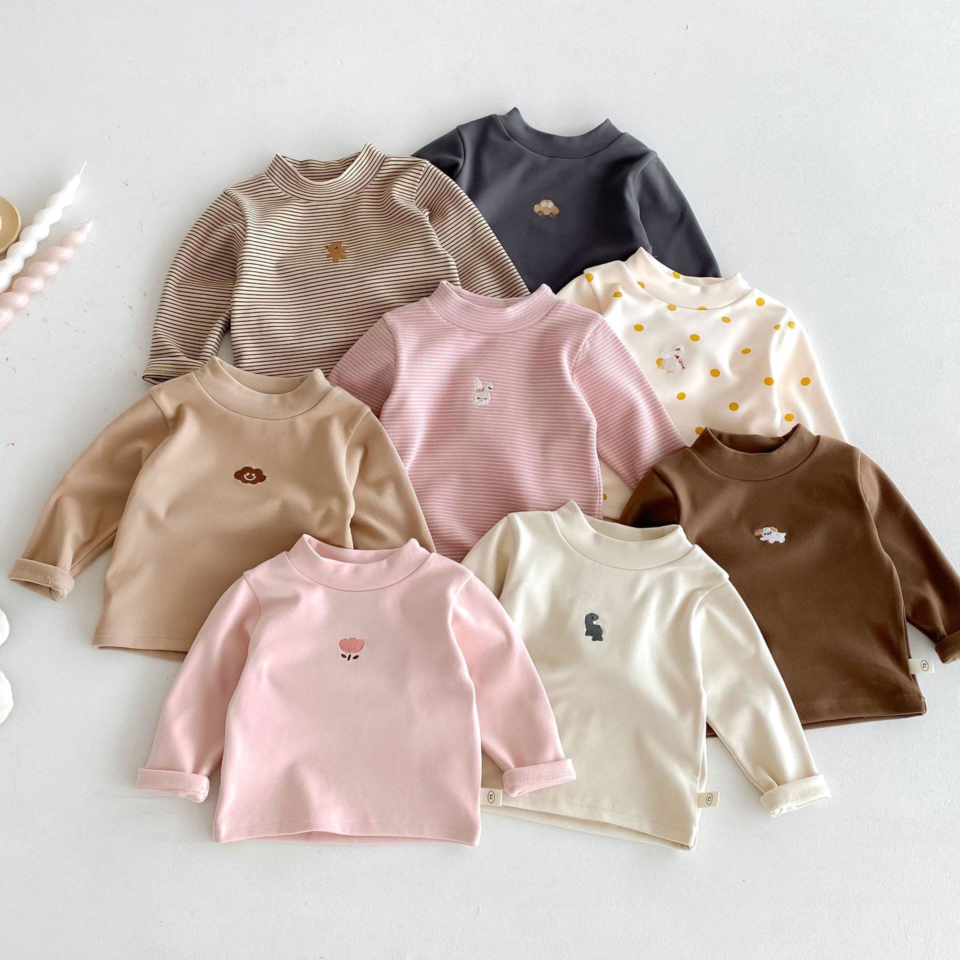 Children's Velvet Base Layer 0-5 Years Winter Xiao Zuo Xiao You Girl Stylish Cartoon Inner Wear Boy Winter Clothes AY648