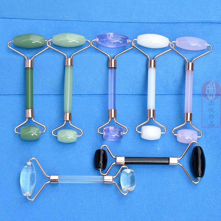 Factory Wholesale Jade Gua Sha Board Scraper Facial Beauty Tool Meridian Roller Large Horn Heart-Shaped Massager