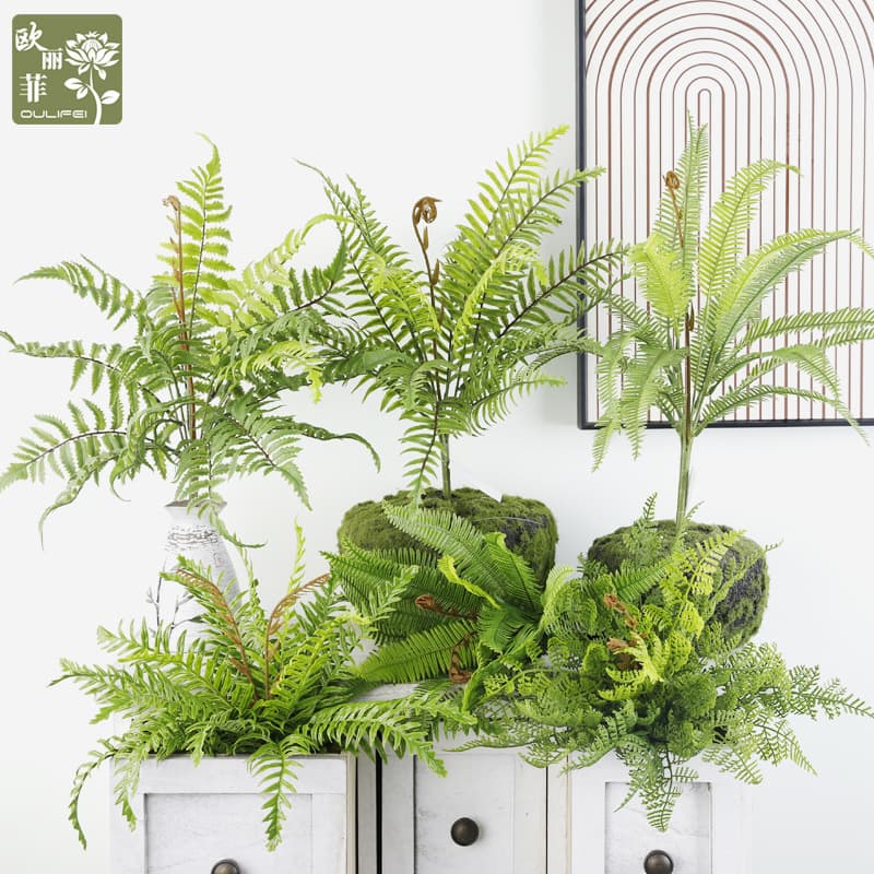 Artificial fern potted plants for living room, home, wedding, and other decorative items; artificial Persian grass ferns.