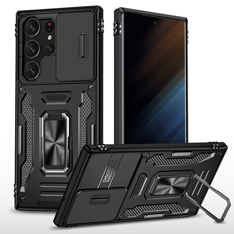 For Samsung S25Ultra Phone Case Guest Push Window S24Ultra Full Coverage S23FE Drop-resistant S22 Protective Case
