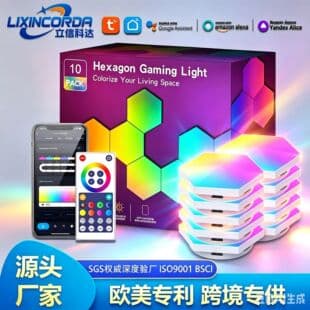 Gaming Ambient Light Smart WiFi Quantum Light Panel Tuya App Control Pickup Sync DIY Wall Light