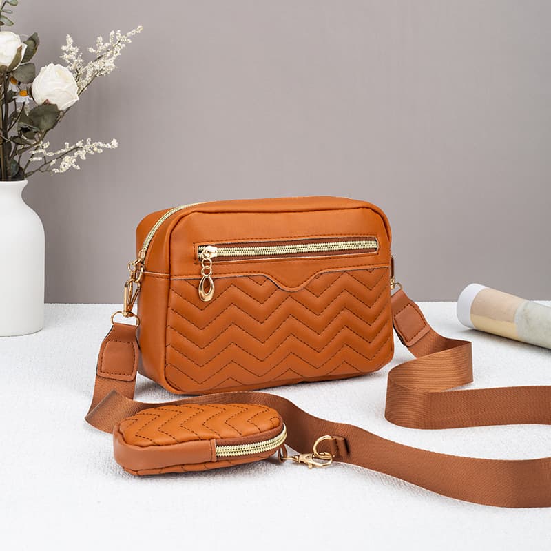 Women's Shoulder Bag 2026 New Wave Embroidered Front Pull Crossbody Camera Bag Casual Mobile Phone Bag Coin Purse Foreign Trade